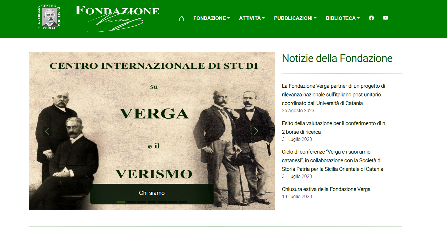 Fondazione Verga Website